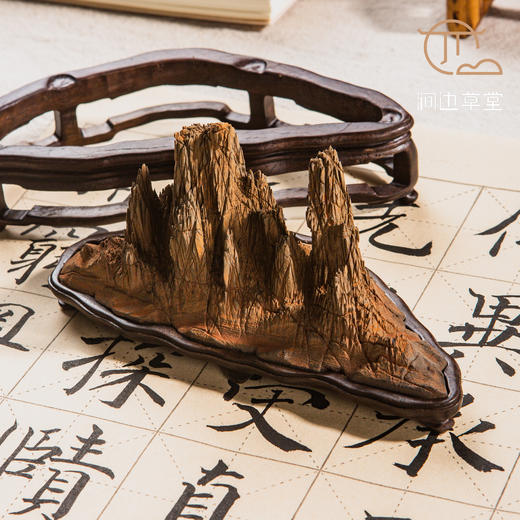 灵璧石滴水牙石楼兰山子（配苏工双层底座） 商品图3