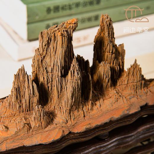 灵璧石滴水牙石楼兰山子（配苏工双层底座） 商品图9