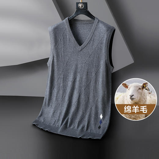 【圈】【新款DWP】大依优型毛衣针织背心休闲针织衫毛背心加肥加大上衣男士胖子大码毛衫t恤打底 商品图6