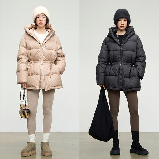 UMILAB【沙漏】日本三维尔防水面料+90白鹅绒收腰显瘦羽绒服F293H 商品图3