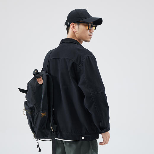 【圈】银狐绒【新款DQ】大依优型大码加绒加厚翻领外套新款牛仔衣青年百搭上衣潮款加肥加大胖子 商品图3