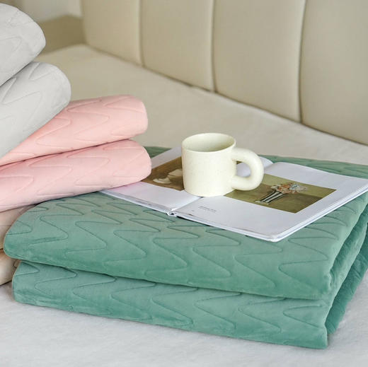 牛奶绒保暖防滑乳胶床垫软垫（可机洗） 商品图1