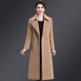 YMR- 8156中年女装羊毛大衣秋冬装韩版新款中长款毛呢外套