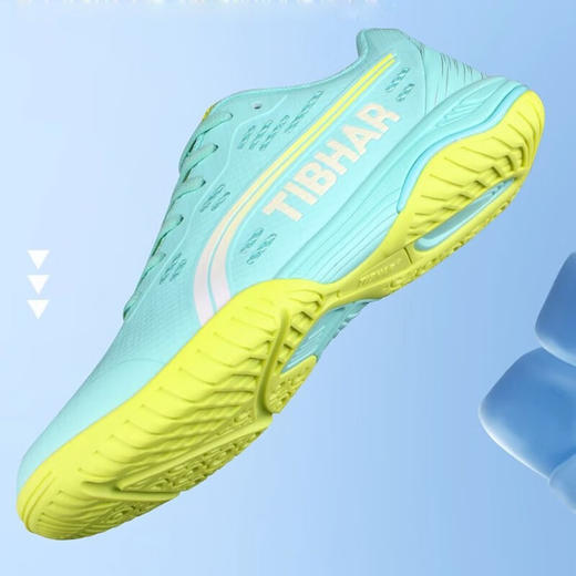 Tibhar挺拔乒乓球鞋 02308 飞翔2.0 专业乒乓球运动鞋 月兰/荧光绿 商品图1