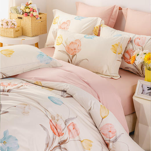 多喜爱 全精梳棉温馨花卉三/四件套 亦梦cs 商品图3