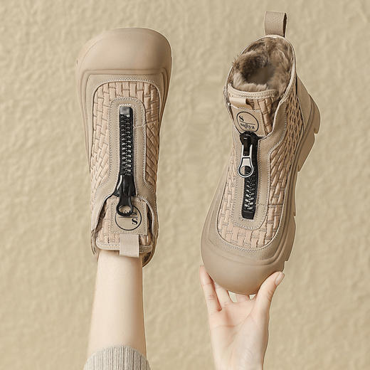 品质好货 | Safiya/索菲娅2023新款加绒短靴兔毛一体雪地靴棉鞋 SF3411A706 商品图3