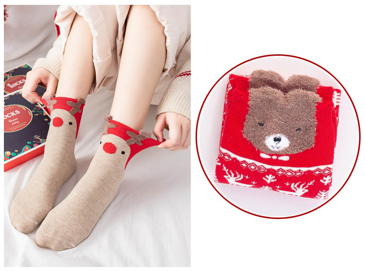 日系棉袜立体卡通