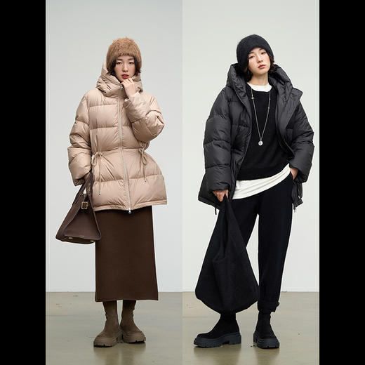 UMILAB【沙漏】日本三维尔防水面料+90白鹅绒收腰显瘦羽绒服F293H 商品图2