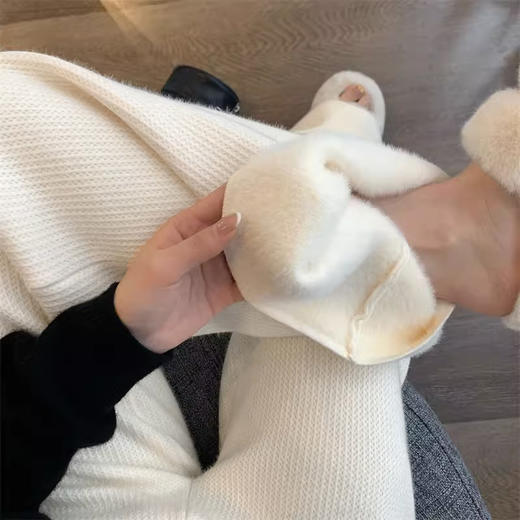 <曾小咸推荐>  高克重加绒加厚保暖阔腿针织裤休闲裤 商品图1