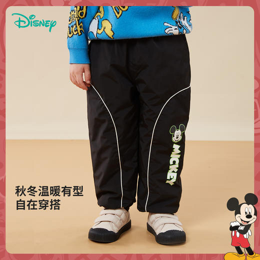 迪士尼秋冬男童裤子儿童长裤中大童裤子休闲裤单条夹棉加厚长裤234K1374
 商品图1