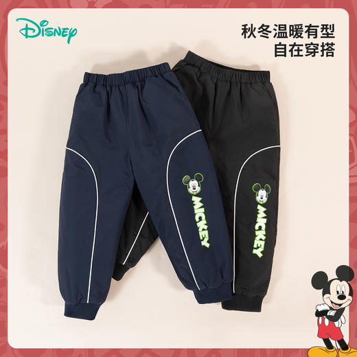迪士尼秋冬男童裤子儿童长裤中大童裤子休闲裤单条夹棉加厚长裤234K1374
 商品图5
