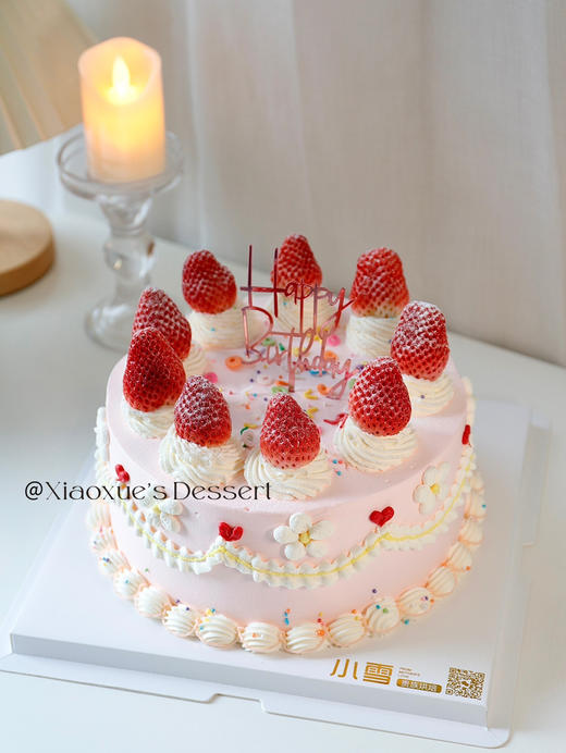 复古草莓蛋糕 商品图0