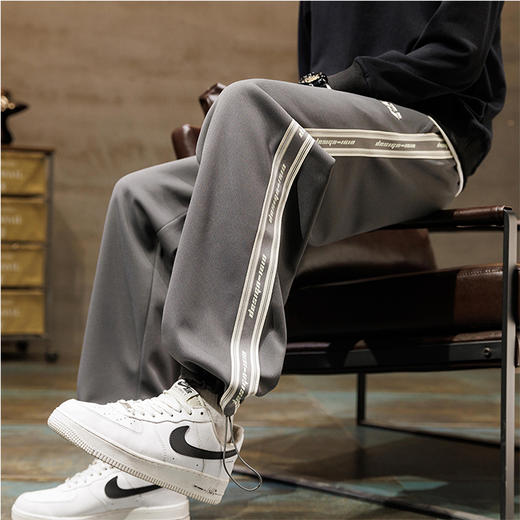 【新款DH】大依优型大码加绒直筒束口休闲裤加肥加大男装舒适胖子肥佬百搭工装裤运动裤 商品图2