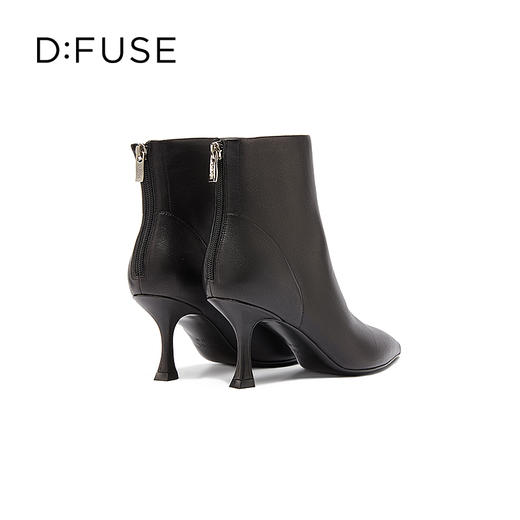 DFuse迪芙斯冬季新款羊皮尖头细高跟短靴时装靴DF34116109 商品图6