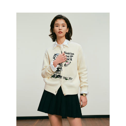 TeenieWeenie小熊毛针织衫女春季女装TTCK245102N 商品图0