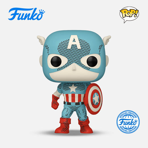 Funko POP Marvel D100 RR Captain America美漫 漫威英雄POP公仔美国队长限定款手办 74479 商品图0