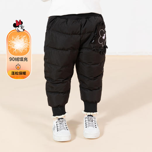 迪士尼秋冬长裤防风保暖外出裤女童学生运动休闲裤234K1363
 商品图0