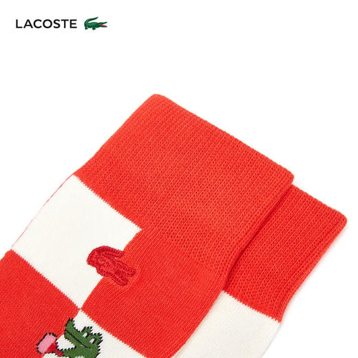 Lacoste法国鳄鱼配件舒适休闲潮流格纹黑色2对装袜子男RA7375-98 商品图2
