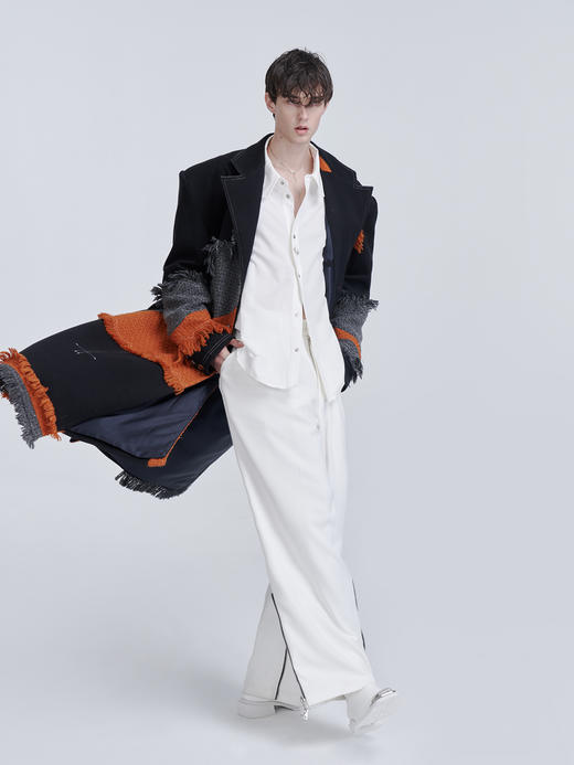 TIWILLTANG启世录"酡颜"拉毛宽肩呢大衣 商品图3