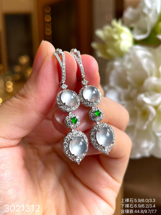 3021312，蛋面耳坠。具体价格微信咨询 商品图2
