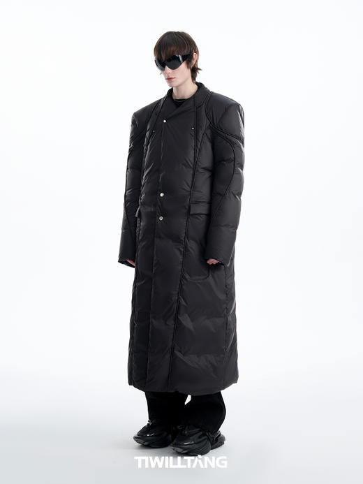 TIWILLTANG启世录“衍奢静溯”先锋盔甲分割超长加厚防寒羽绒服冬 商品图4