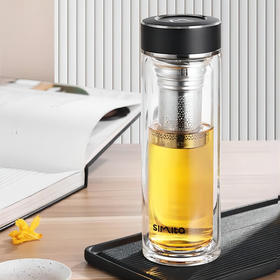 施密特（simita）双层玻璃杯茶水分离泡茶男女士商务办公车载便携带茶仓 MBL7002-033A/036A