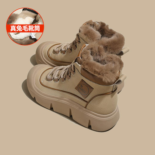 品质好货 | Safiya/索菲娅2023新款兔毛一体女鞋加绒短靴女棉鞋女靴 SF3411A707 商品图6