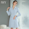 IWY/高级时尚蓝色职业西服裙女播音艺考主持上镜装气质连衣裙医美Q1019 商品缩略图2