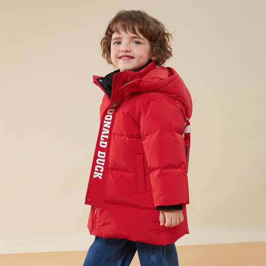 迪士尼唐老鸭秋冬童装连帽加厚保暖羽绒外套中长款款羽绒服234S1847
 商品图5