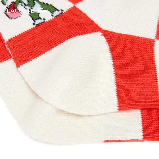 Lacoste法国鳄鱼配件舒适休闲潮流格纹黑色2对装袜子男RA7375-98 商品图4