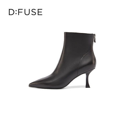 DFuse迪芙斯冬季新款羊皮尖头细高跟短靴时装靴DF34116109 商品图4