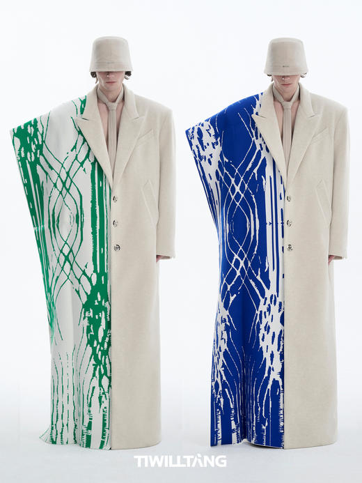 TIWILLTANG启世录“奢迹衍生”荆棘蔓宇艺术抽象提花加厚保暖围巾 商品图1