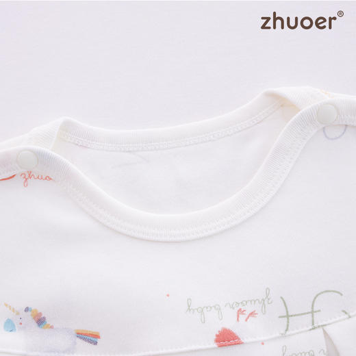 【春秋贴身连体衣】卓儿宝宝打底衫纯棉家居服婴儿连体哈衣适合3个月-2岁 商品图2