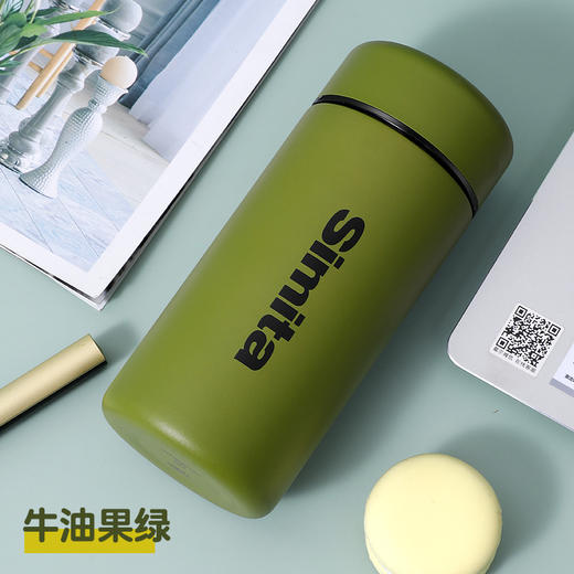 施密特风扬男女士不锈钢水杯真空保温杯商务办公车载带茶隔便携泡茶杯 MBW1007-032A 商品图0