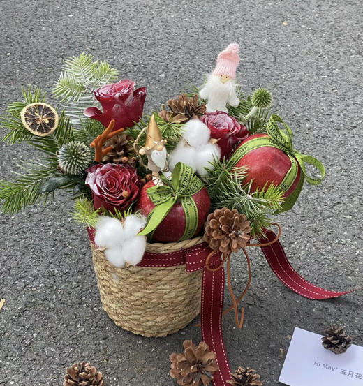 圣诞抱抱桶--圣诞花礼 商品图1