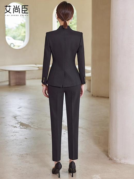 黑色西装套装女秋冬2023新款高级感气质珠宝店银行销售正装工作服 商品图4