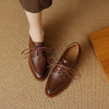 复古优雅，尖头英伦风真皮粗跟小皮鞋DTN-B216-6 商品缩略图8