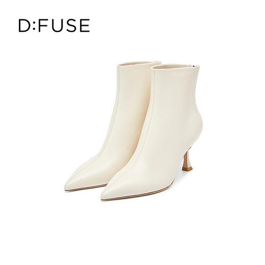 DFuse迪芙斯冬季新款羊皮尖头细高跟短靴时装靴DF34116109 商品图2