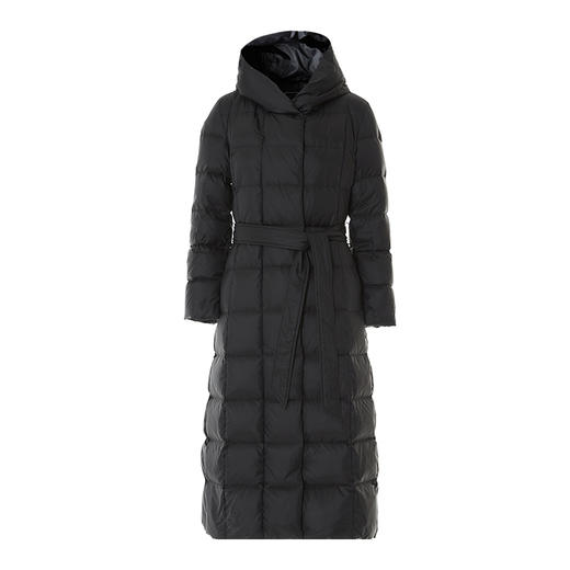 EITIE爱特爱连帽立领格子收腰长款显瘦纯色加厚羽绒服冬季新款D2311209 商品图10