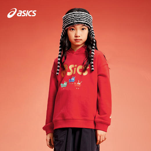 asics/亚瑟士【新年限定】童装2024春季男女儿童柔软舒适连帽卫衣 商品图2