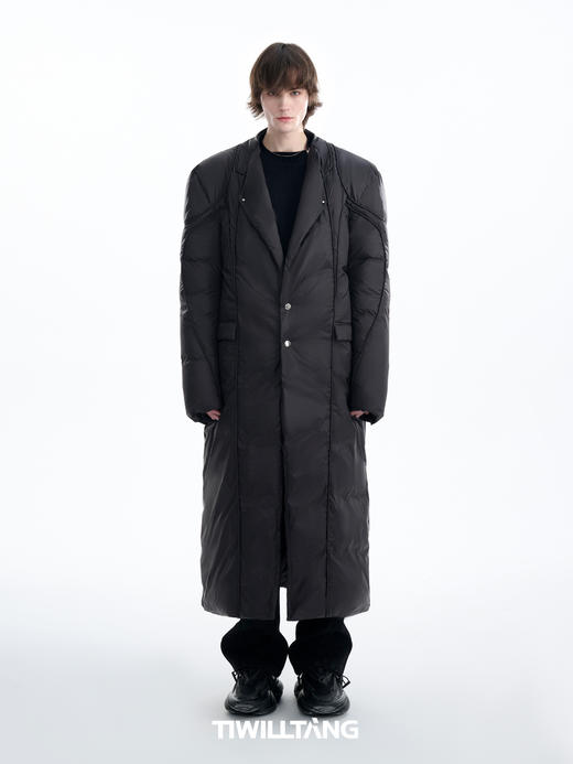 TIWILLTANG启世录“衍奢静溯”先锋盔甲分割超长加厚防寒羽绒服冬 商品图1