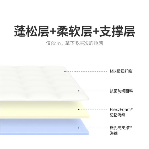 【薄垫T1Pro】蓝盒子记忆棉床垫榻榻米家用宿舍软垫 商品图2