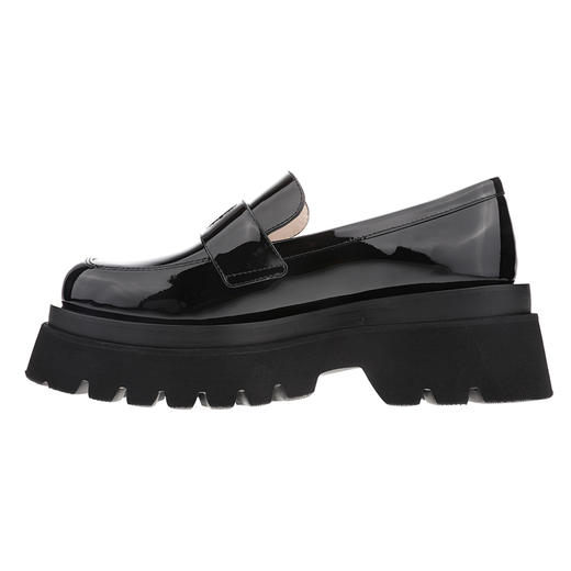 sheme新生系列进口牛漆皮方头厚底女士个性潮流乐福鞋可定制 商品图1