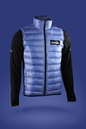 严素紫定能行羽绒保暖马甲，男女通款，可加装长袖，保暖，严素态度