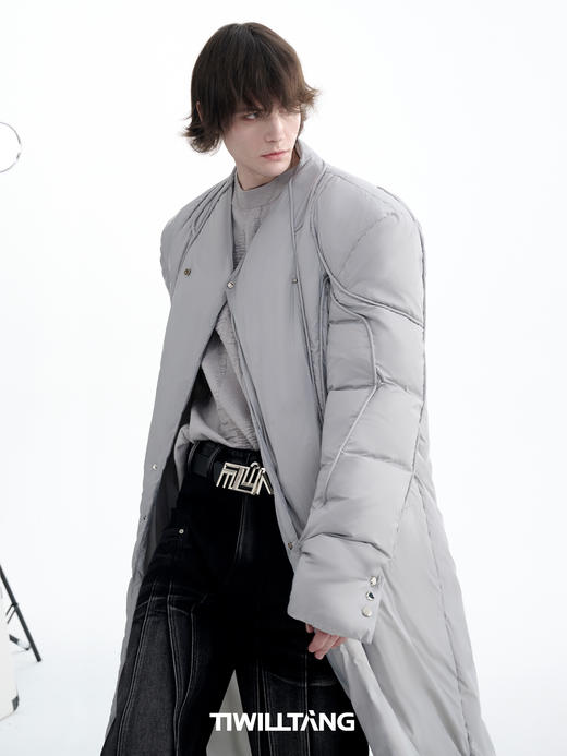 TIWILLTANG启世录“衍奢静溯”先锋盔甲分割超长加厚防寒羽绒服冬 商品图3