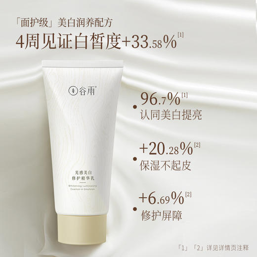 【年货节·每满200减30】谷雨光感美白身体乳180g 大白管精华乳保湿滋润美白润肤乳 商品图1