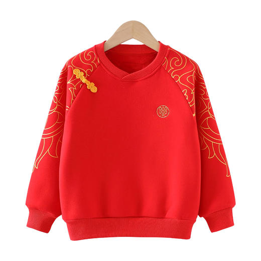 SIIJJEYY冬季儿童新年红色男童女童国风拜年服100% 商品图7