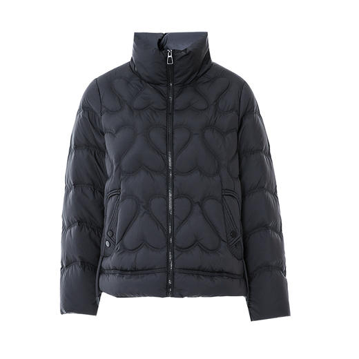 EITIE爱特爱气质立领保暖压纹薄款短款黑色显瘦羽绒服冬季新款D2311203 商品图5