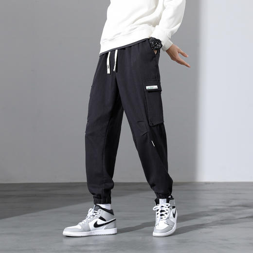 【圈】【新款DH】大依优型大码加绒束脚工装休闲裤加肥加大男装舒适胖子肥佬百搭工装裤运动裤320斤 商品图2