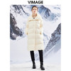 VIMAGE纬漫纪加厚保暖立领简约茧型显瘦 中长款百搭羽绒服冬新款VD2311205 商品缩略图0